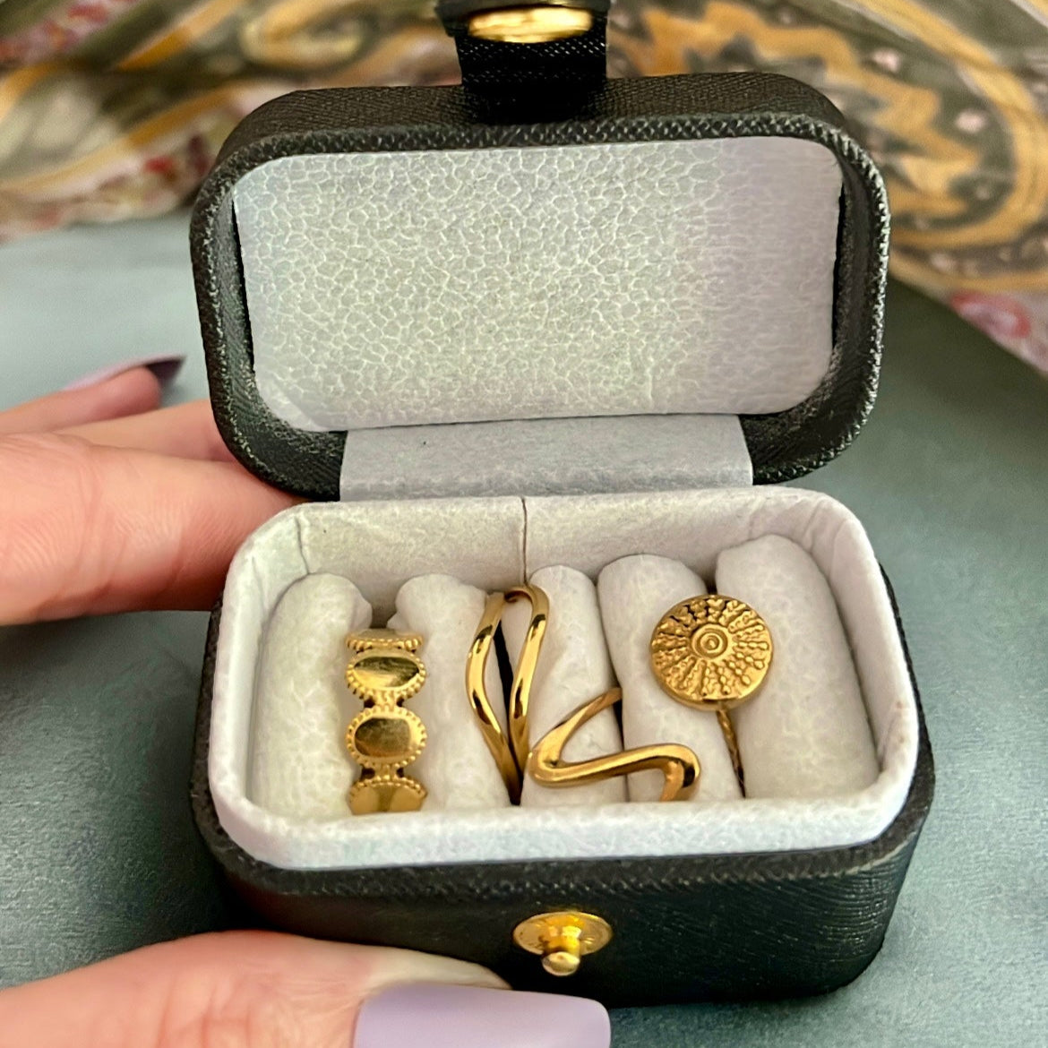 Mini boîte à bijoux de voyage